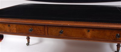Lot 1508 - An early Victorian oak and burr oak library...