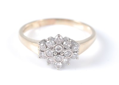 Lot 2595 - A 14ct yellow and white gold marquise shaped...
