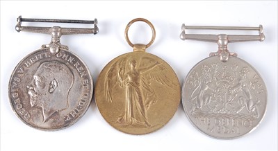 Lot 255 - A WW I British War and Victory duo, naming GS -...