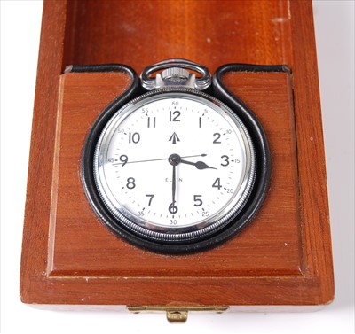 Lot 15 - An Elgin military issue base metal cased...