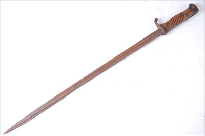 Lot 46 - A German 1898 pattern Mauser bayonet, the 52cm...