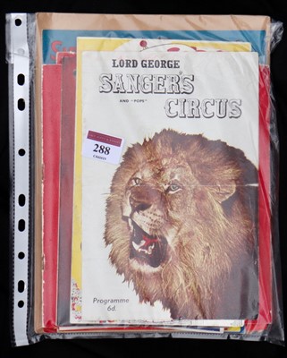 Lot 288 - English Circus programmes, 1930-60’s (10)