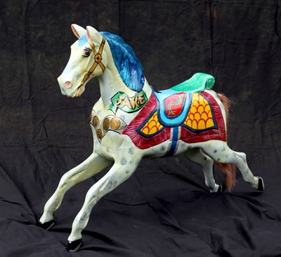 Lot 335 - Original wooden Lines Juvenile fairground...