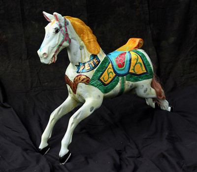Lot 337 - Original wooden Lines Juvenile fairground...