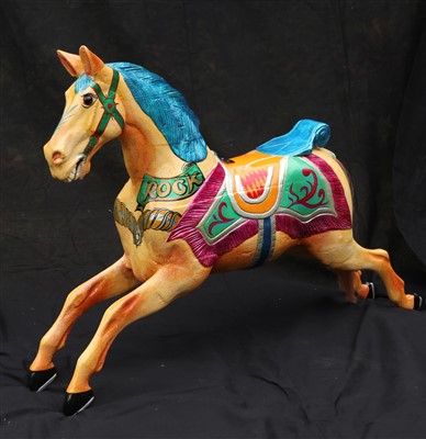 Lot 340 - Original wooden Lines Juvenile fairground...
