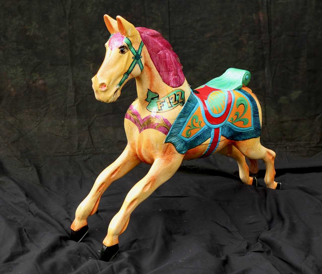Lot 343 - Original wooden Lines Juvenile fairground...