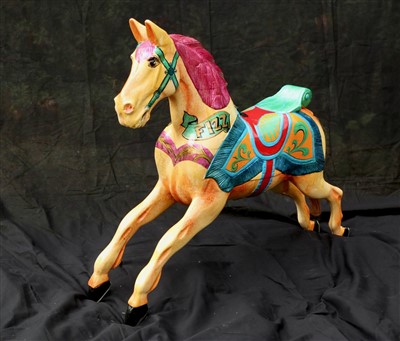 Lot 343 - Original wooden Lines Juvenile fairground...