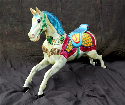 Lot 344 - Original wooden Lines Juvenile fairground...