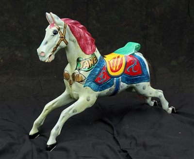 Lot 346 - Original wooden Lines Juvenile fairground...