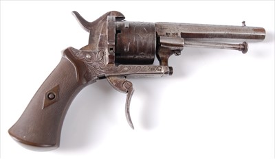 Lot 161 - A 19th century Belgian pin fire six shot...