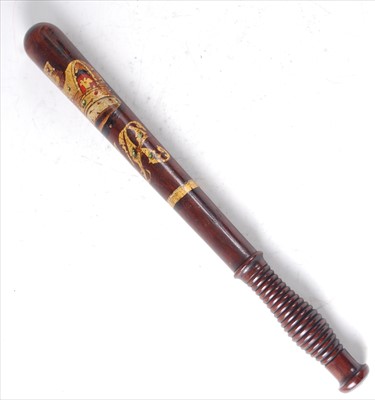 Lot 18 - A Victorian lignum vitae policeman's truncheon...