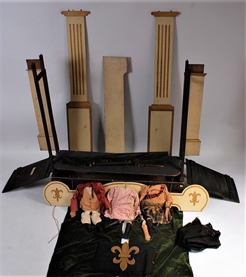 Lot 400 - A circa 1920s puppet theatre, the three...