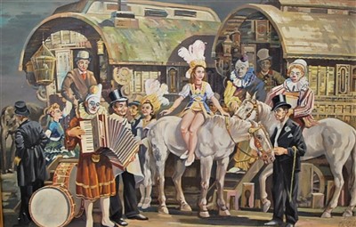 Lot 412 - Clarence E Blackburn (1914-1984) - Circus Life,...