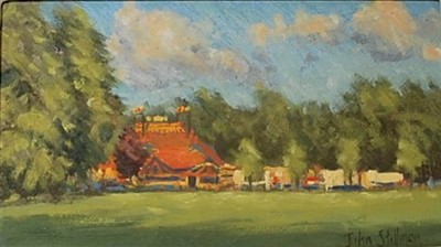 Lot 413 - John Stillman (b.1968) - Circus in the Park at...