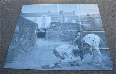 Lot 417 - A large monochrome photograph print on canvas...