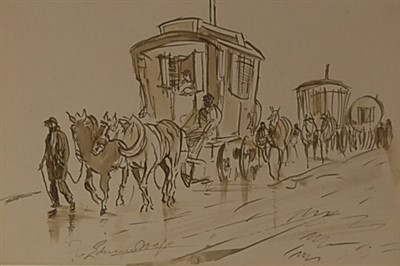Lot 418 - Edward Brian Seago (1910-1974) - Travellers,...