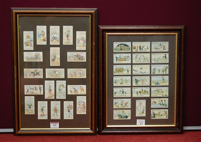 Lot 428 - A framed display of Taddy's cigarette cards...