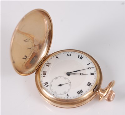 Lot 2696 - A gent's 9ct gold cased full hunter pocket...