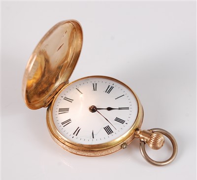Lot 2697 - A continental lady's 14ct gold cased full...