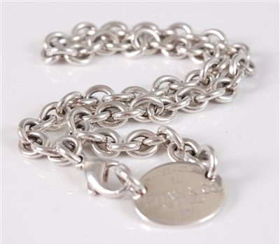 Lot 2701 - A Tiffany & Co sterling silver chain link...