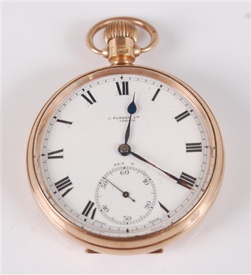 Lot 2704 - A George V gent's 9ct gold cased open faced...