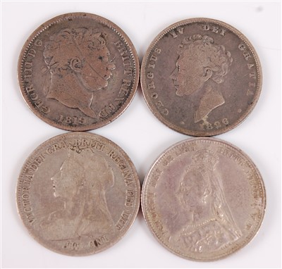Lot 2028 - Great Britain, a collection of George III and later coins to include