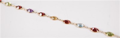 Lot 2684 - A contemporary 14ct gold multi-stone set...