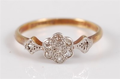 Lot 2686 - A vintage 18ct gold and platinum diamond dress...