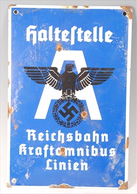 Lot 331 - A German enamelled wall plaque