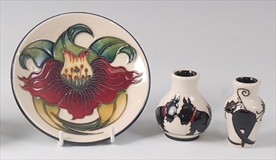 Lot 9 - A modern Moorcroft pottery circular pin tray...