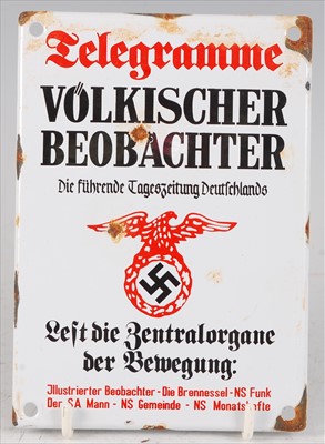 Lot 85 - A modern German enamelled sign