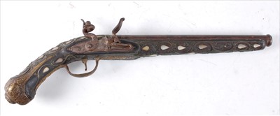 Lot 181 - A model of an 18th century Turkish flintlock pistol