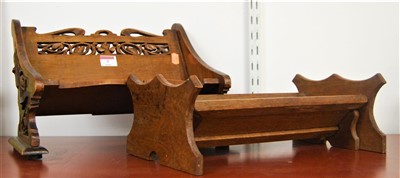 Lot 7 - A Victorian stained beech book trough in the...