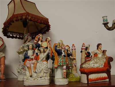 Lot 11 - A Victorian Staffordshire figure of a...