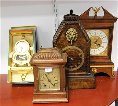 Lot 53 - An early 20th century continental oak cased...