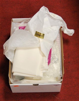 Lot 66 - A box of miscellaneous textiles to include...