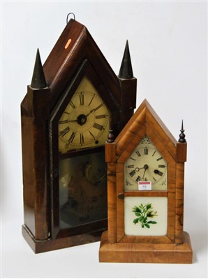 Lot 93 - A late 19th century mahogany cased steeple...