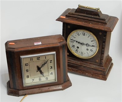 Lot 95 - A late 19th century continental oak cased...