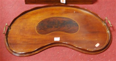 Lot 108 - An Edwardian mahogany and chequer strung...