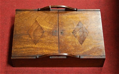 Lot 72 - A 19th century mahogany twin handled cutlery...