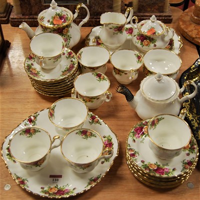 Lot 110 - A Royal Albert eight place setting tea service,...