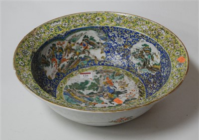 Lot 126 - A large 19th century Chinese stoneware bowl,...