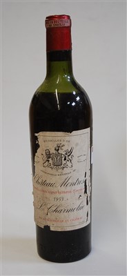 Lot 1001 - Château Montrose, 1953, Saint Estephe, one...