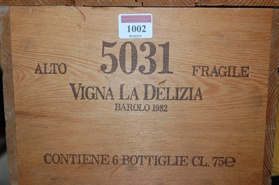 Lot 1002 - Vigna la Delizia, 1982, Barolo, four bottles...