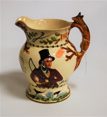 Lot 211 - A Crown Devon Fieldings John Peel musical jug,...