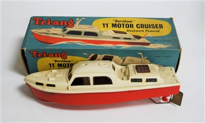Lot 214 - A boxed Triang Burnham 11" motor cruiser,...