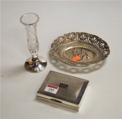 Lot 244 - A modern silver table cigarette box, of...