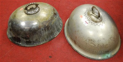 Lot 275 - A large Victorian silver plated cloche;...