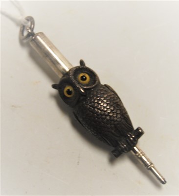 Lot 285 - A late Victorian white metal novelty...