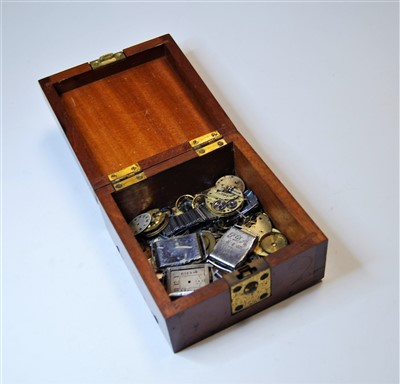 Lot 298 - A small mahogany box with contents to include...